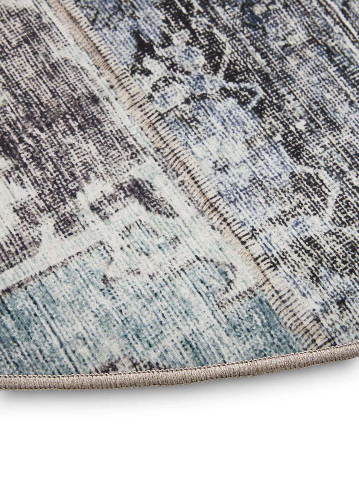 VINTAGE-TEPPICH George waschbar ø 160 cm rund - Multicolor, Kunststoff (160/160cm) - benuta