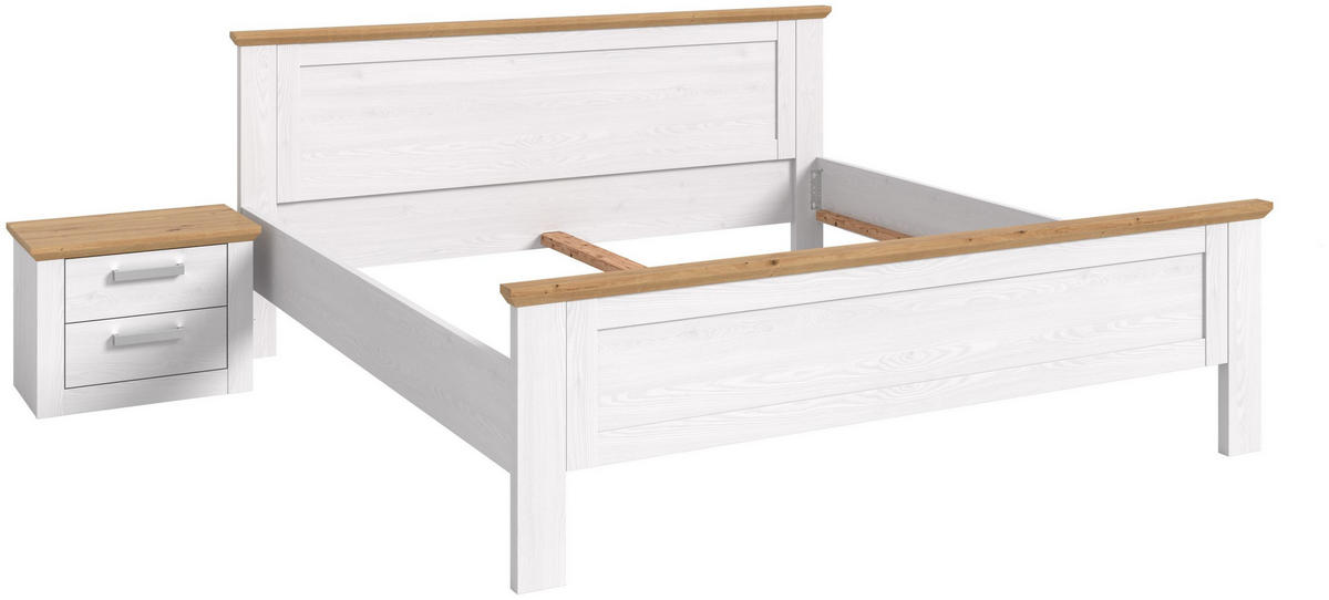 BETTANLAGE Verona Sibiu Lärche Nachbildung 245/90/209 cm - Lärchefarben, Holzwerkstoff - Xonox