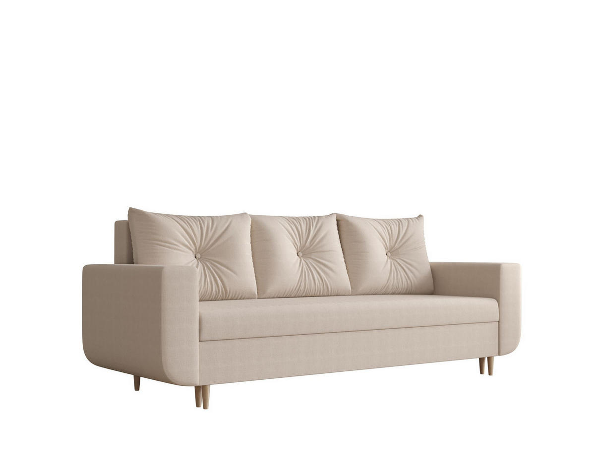 SOFA DELFIN mit Schlaffunktion COSMIC 10 Sofa mit Stauraum - Beige, Textil (90/88/240cm) - Bedante