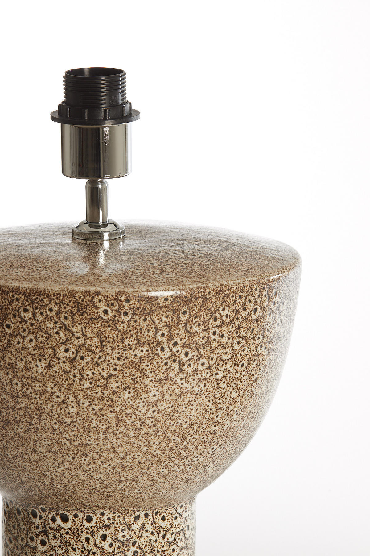 LAMPENFUSS Yasur Schwarz Ø26/34,5 cm - Schwarz, Keramik (26/26/34.5cm) - Light & Living