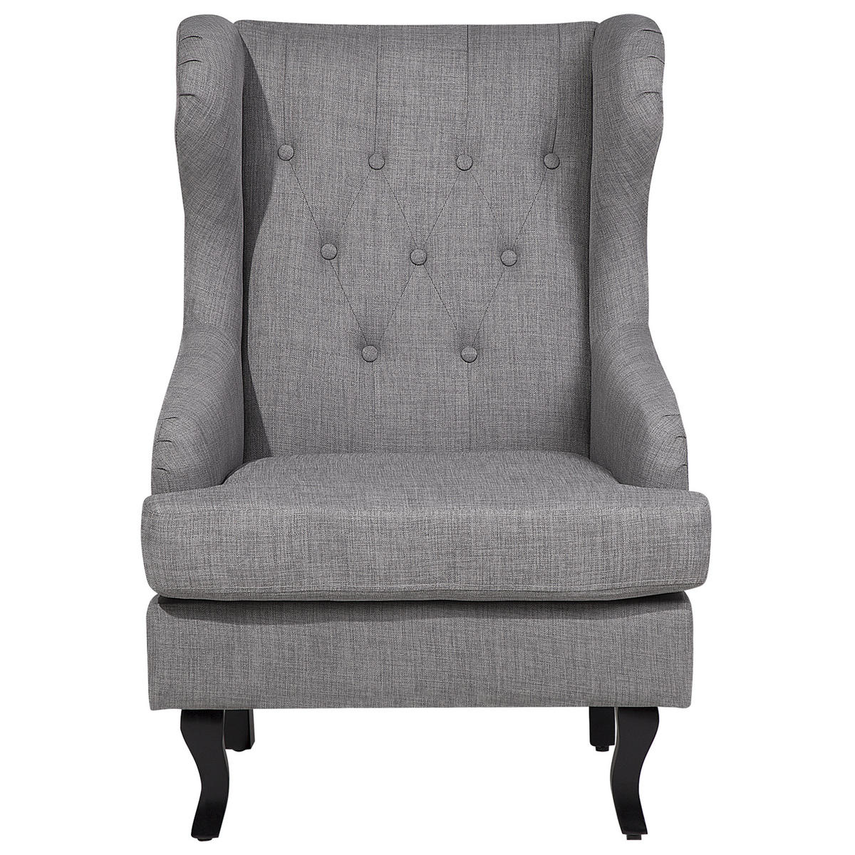 SESSEL Polsterbezug grau Alta - Schwarz/Grau, Textil (72/100/78cm) - Beliani
