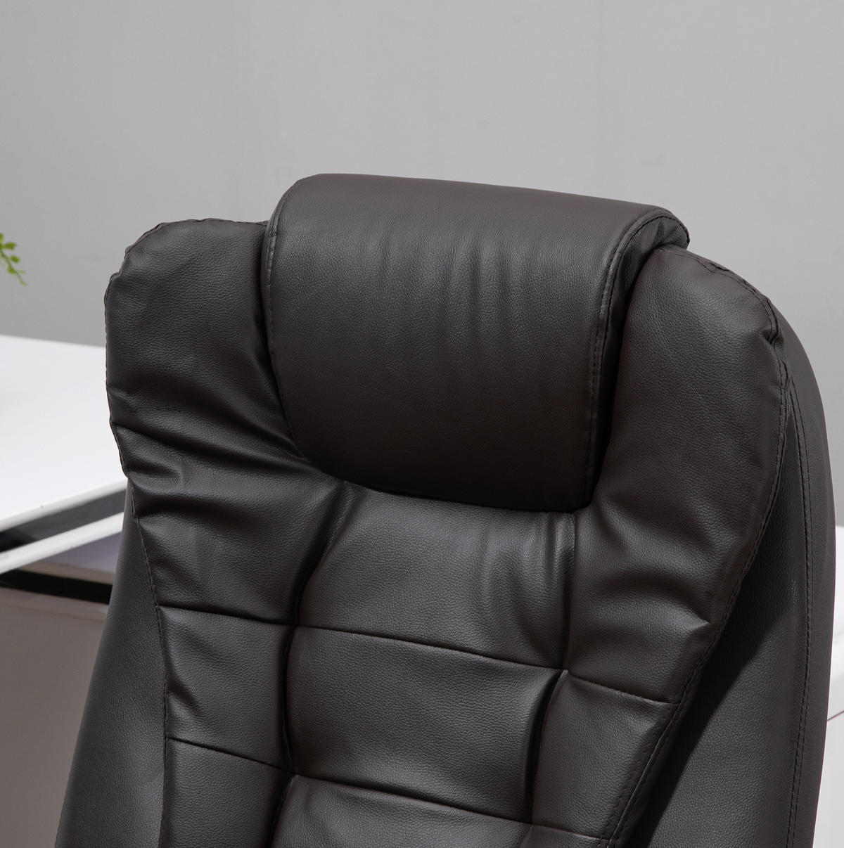 CHEFSESSEL in Braun 68x62x121 cm mit Vibrationsmassage und Wärmefunktion - Braun, Kunststoff (62/121/68cm) - IVMEU