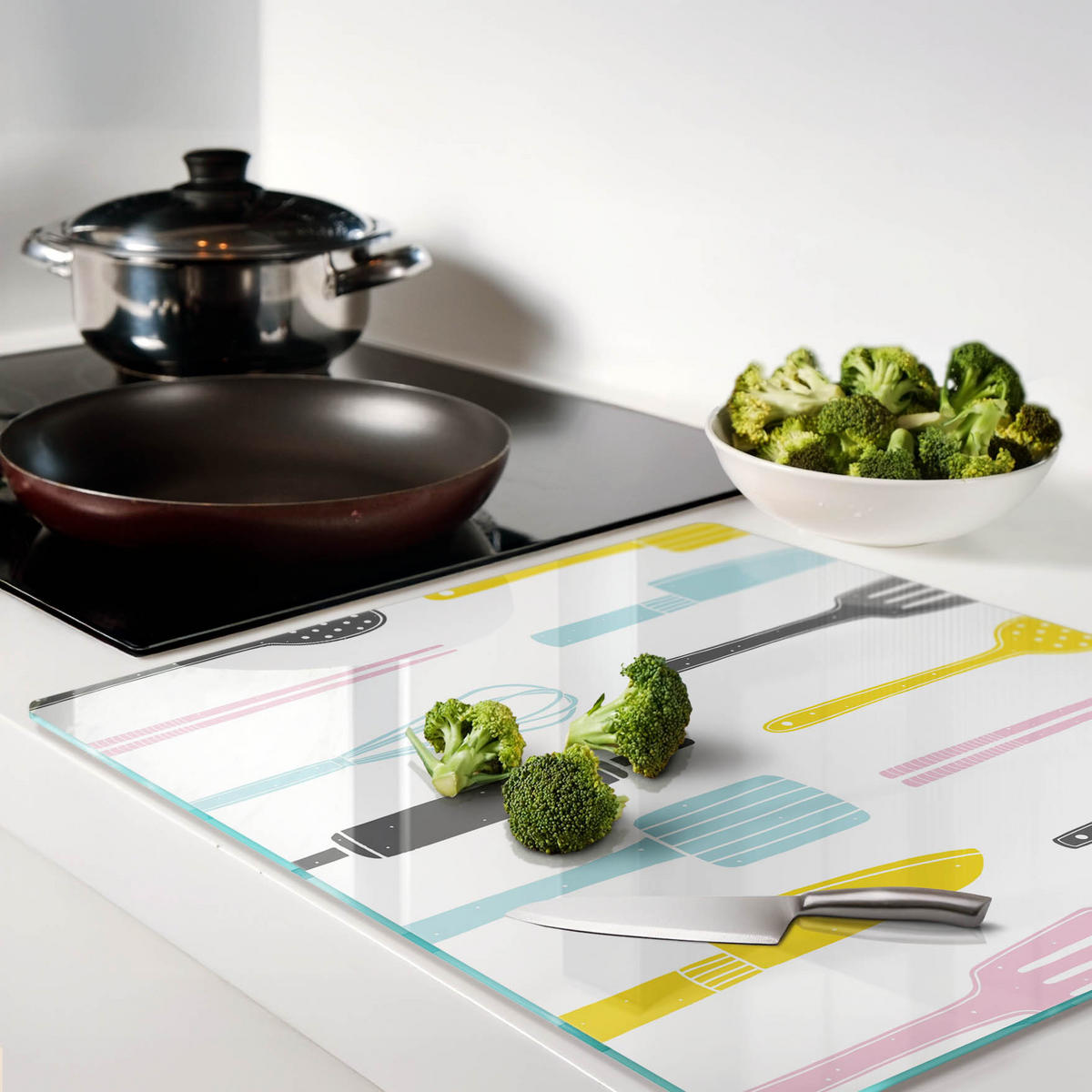 GLASPLATTE 60x52 cm Geschirr - Multicolor, Glas (60/0.4/52cm) - TULUP