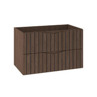 WASCHTISCHUNTERSCHRANK 80cm Siena Holz und Schwarz - Schwarz, Holzwerkstoff (80/50/45.8cm) - Petits-meubles