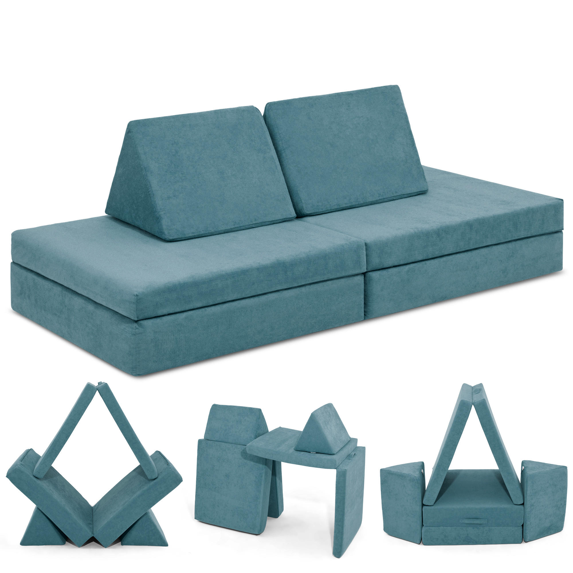 Linodino Spielsofa Blau 150x52x66 cm