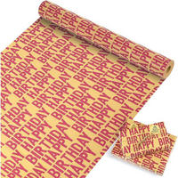 GESCHENKPAPIER Geburtstag Rolle 15 m x 43 cm Set - Rot, Papier (43/1/1500cm)