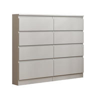 KOMMODE ADRIANO 120/100/33 cm mit 8 Schubladen Weiß - Weiß, Holzwerkstoff (120/100/33cm) - MASSENO