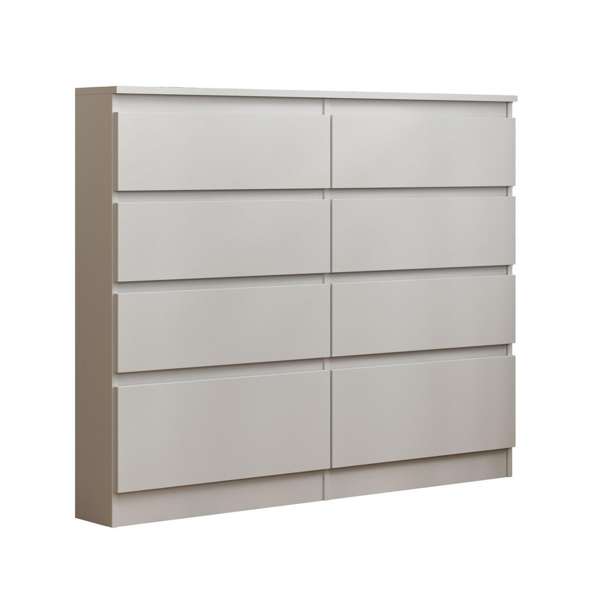 KOMMODE ADRIANO 120/100/33 cm mit 8 Schubladen Weiß - Weiß, Holzwerkstoff (120/100/33cm) - MASSENO
