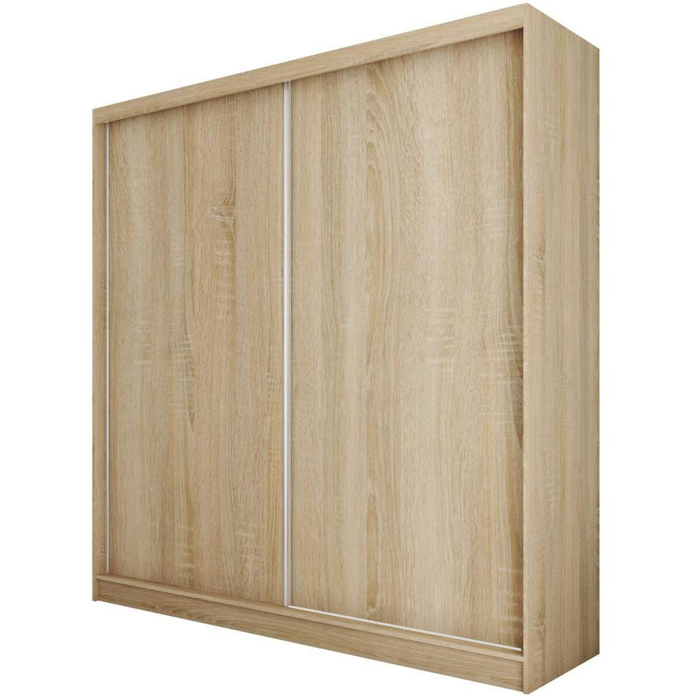 SCHWEBETÜRENSCHRANK Mario 200/216/61 eiche Sonoma - Sonoma Eiche, Holzwerkstoff (200/216/61cm) - Beautysofa