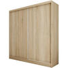 SCHWEBETÜRENSCHRANK Mario 200/216/61 eiche Sonoma - Sonoma Eiche, Holzwerkstoff (200/216/61cm) - Beautysofa