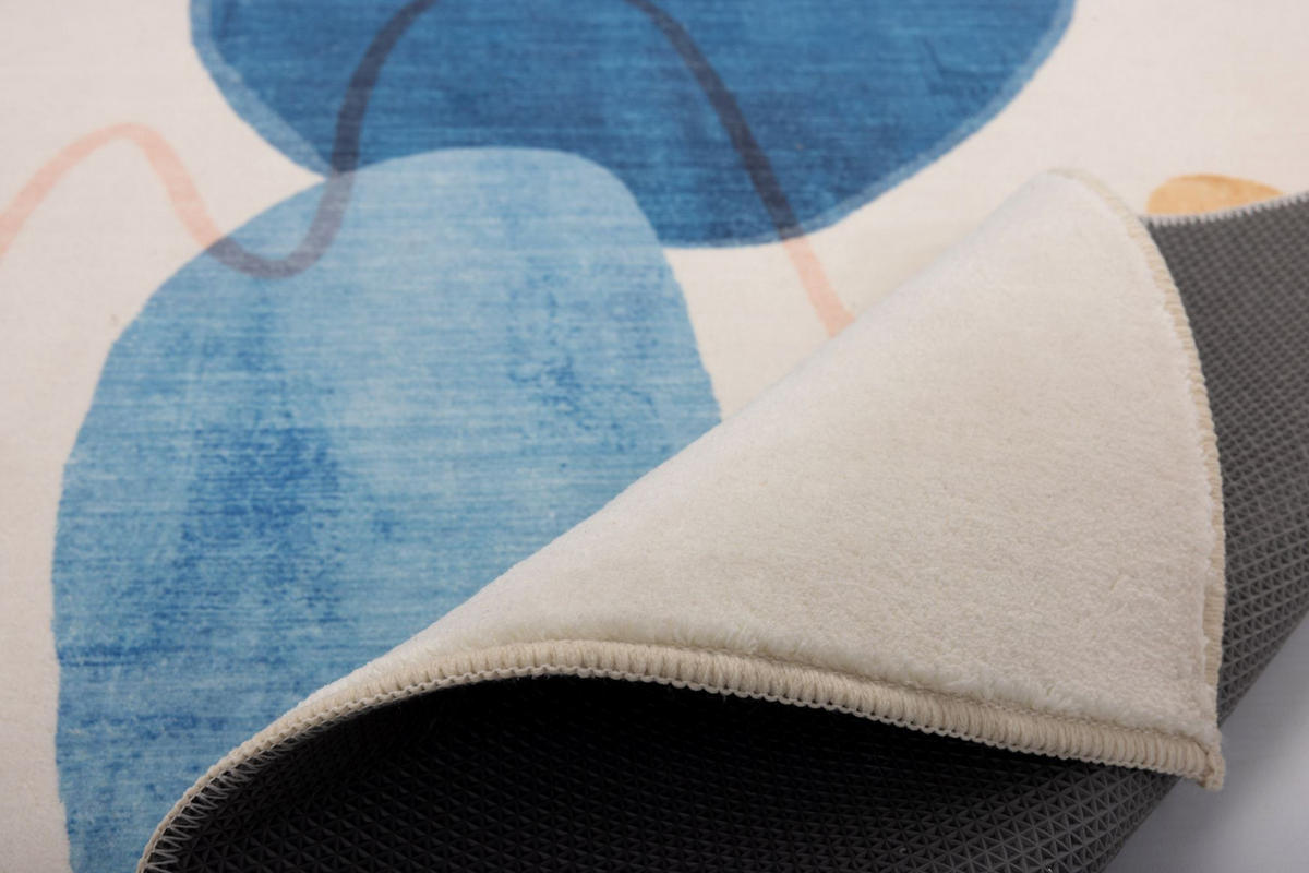 BADTEPPICH Ariella Bunt 60x100 cm - Blau, Textil (60/100cm) - Gino Falcone