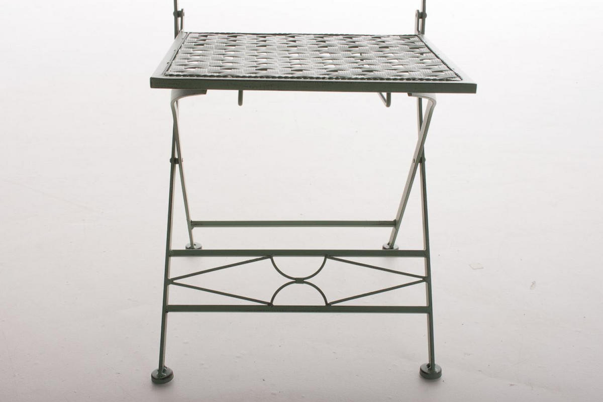 GARTENKLAPPSTUHL Metall Antik-Grün - Grün, Metall (40/95/40cm) - CLP