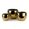 BLUMENTOPF Neva 3er Set Gold 37/37/29 cm Keramik - Goldfarben, Keramik (37/29/37cm) - Mondex