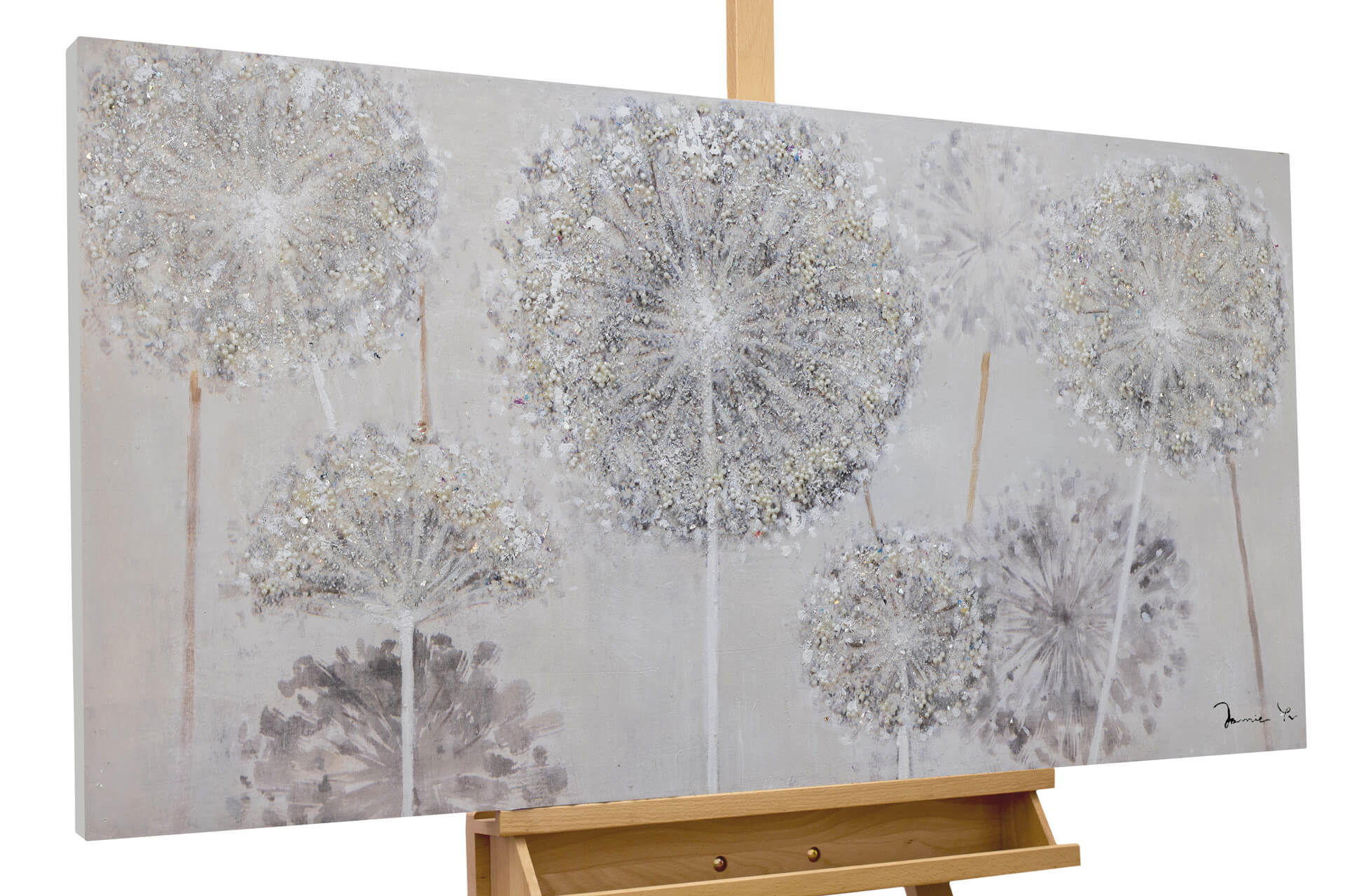 Kunstloft Acrylbild Taupe 120x60 cm