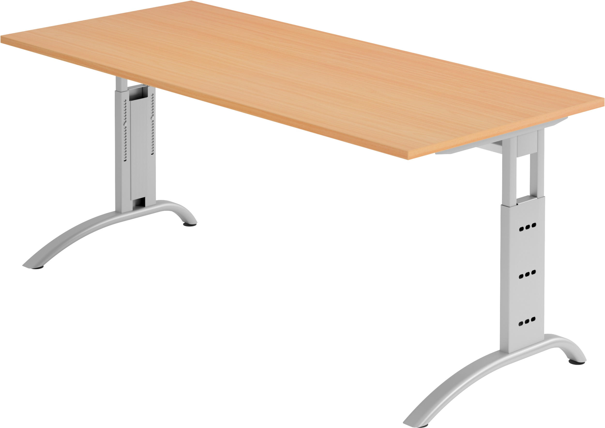SCHREIBTISCH Serie-F 80/180/74 cm in Buchefarben - Buchefarben, Holzwerkstoff (80/180/74cm) - bümö