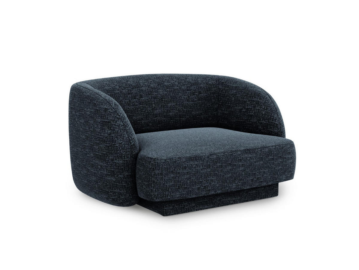 SESSEL Miley aus Chenille-Stoff königsblau - Blau, Textil (90/70/103cm) - Micadoni
