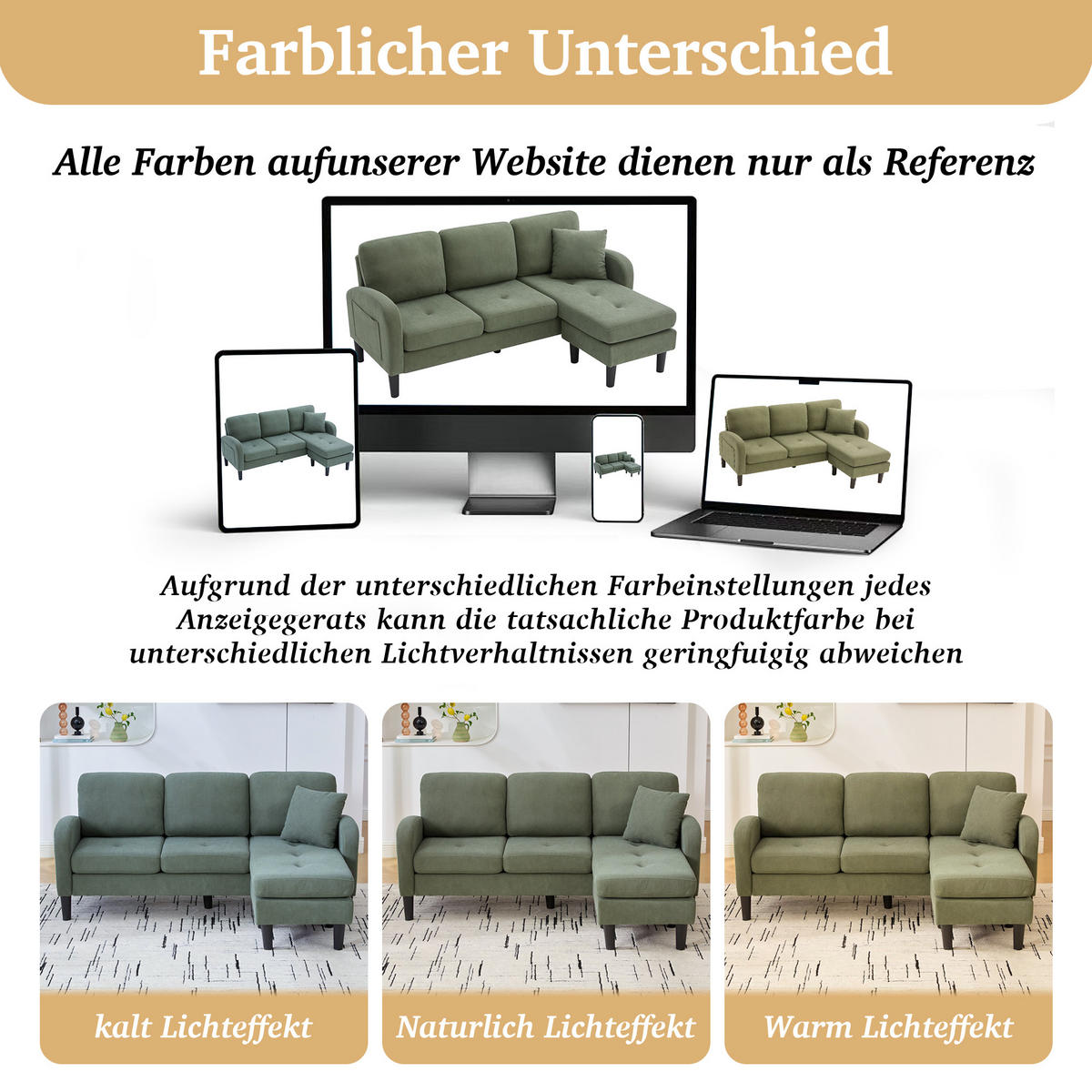 ECKSOFA L-Form Cordbezug mit modularer Chaiselongue Grün 166/118/77 cm - Grün, Textil (166/118cm) - Redom