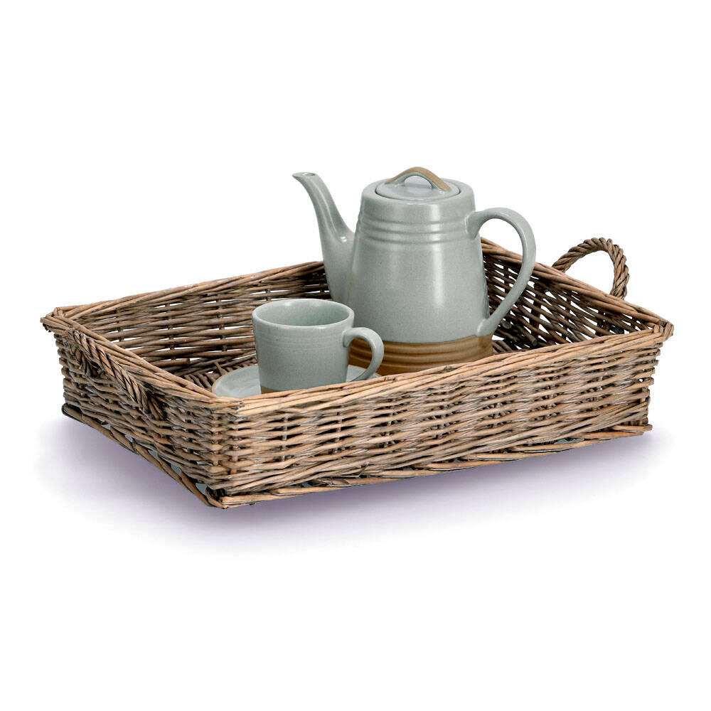 TABLETT Weide 41/30 cm - Braun, Naturmaterialen (41/8cm) - ZELLER