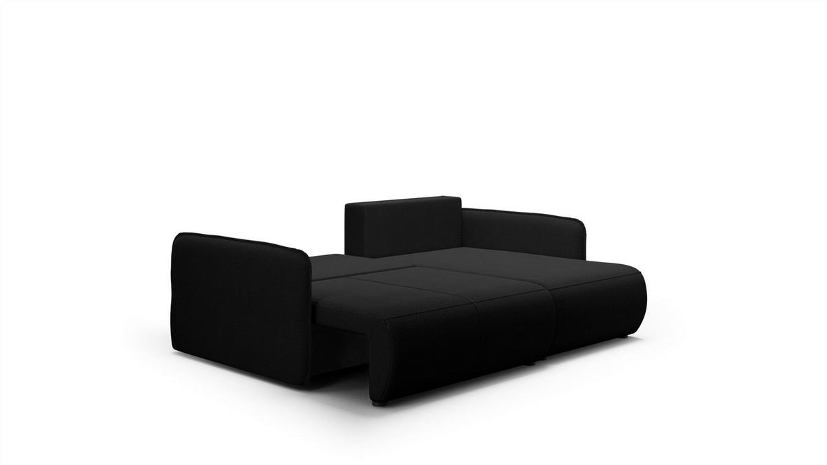 ECKSOFA Calgary - Schwarz, Holzwerkstoff/Textil (207/148cm) - Fun Möbel