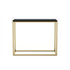 KONSOLENTISCH Well 100 Schwarz, Goldene Beine - Goldfarben/Schwarz, Holzwerkstoff/Metall (25/100/80cm) - Bettso