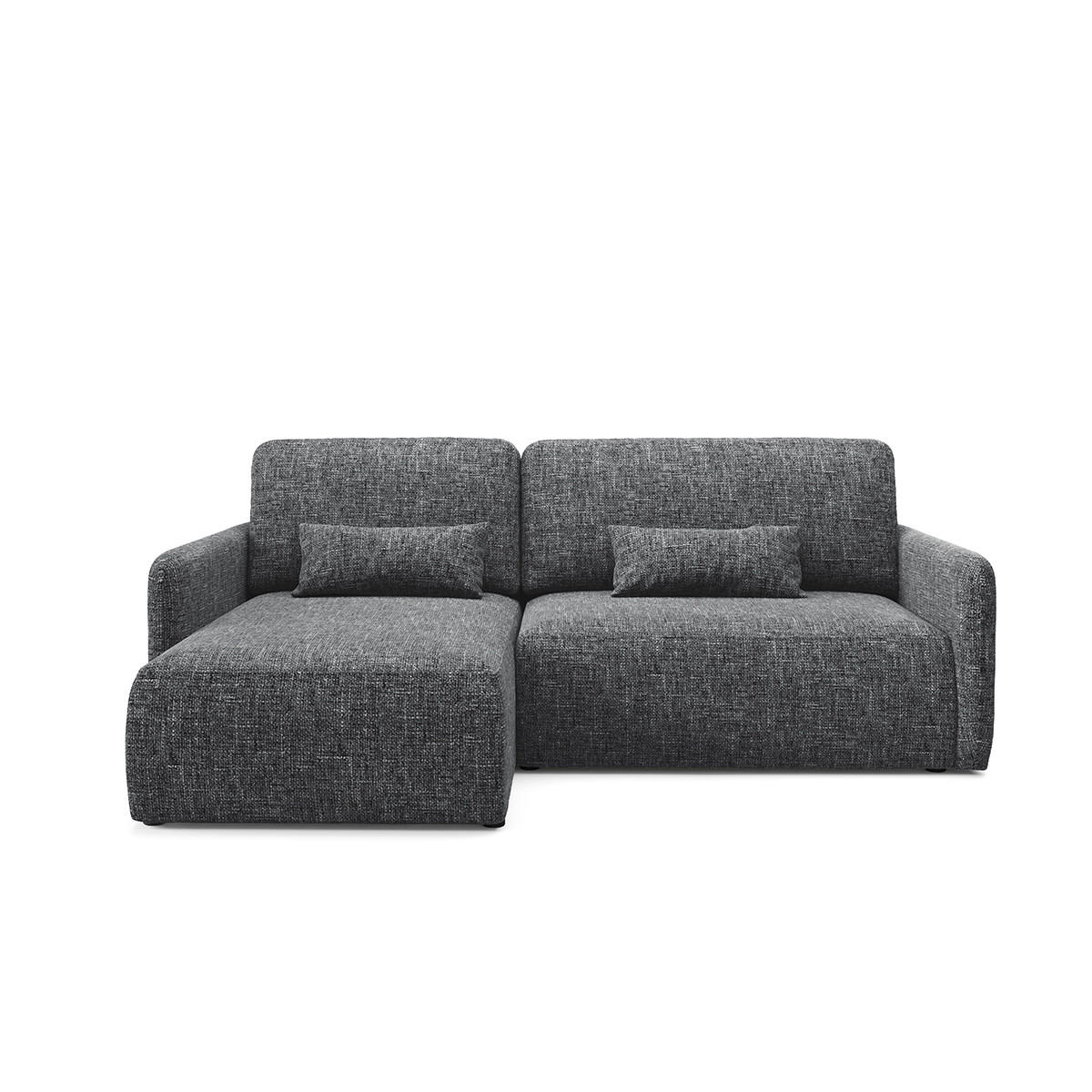 ECKSOFA Lazare 3 Sitzplätze Dunkelgrau - Grau, Holz (217/148cm) - Petits-meubles