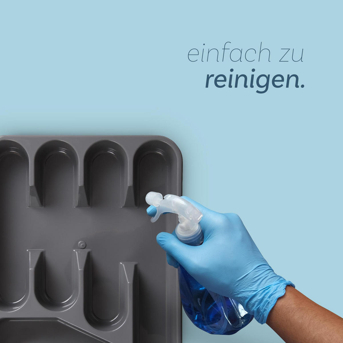 BESTECKKASTEN Anthrazit - Anthrazit, Kunststoff (33.5/4/26cm)