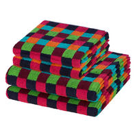 FROTTIERSET Lifestyle 4-teilig - Multicolor, Textil (50/100cm) - Cawoe