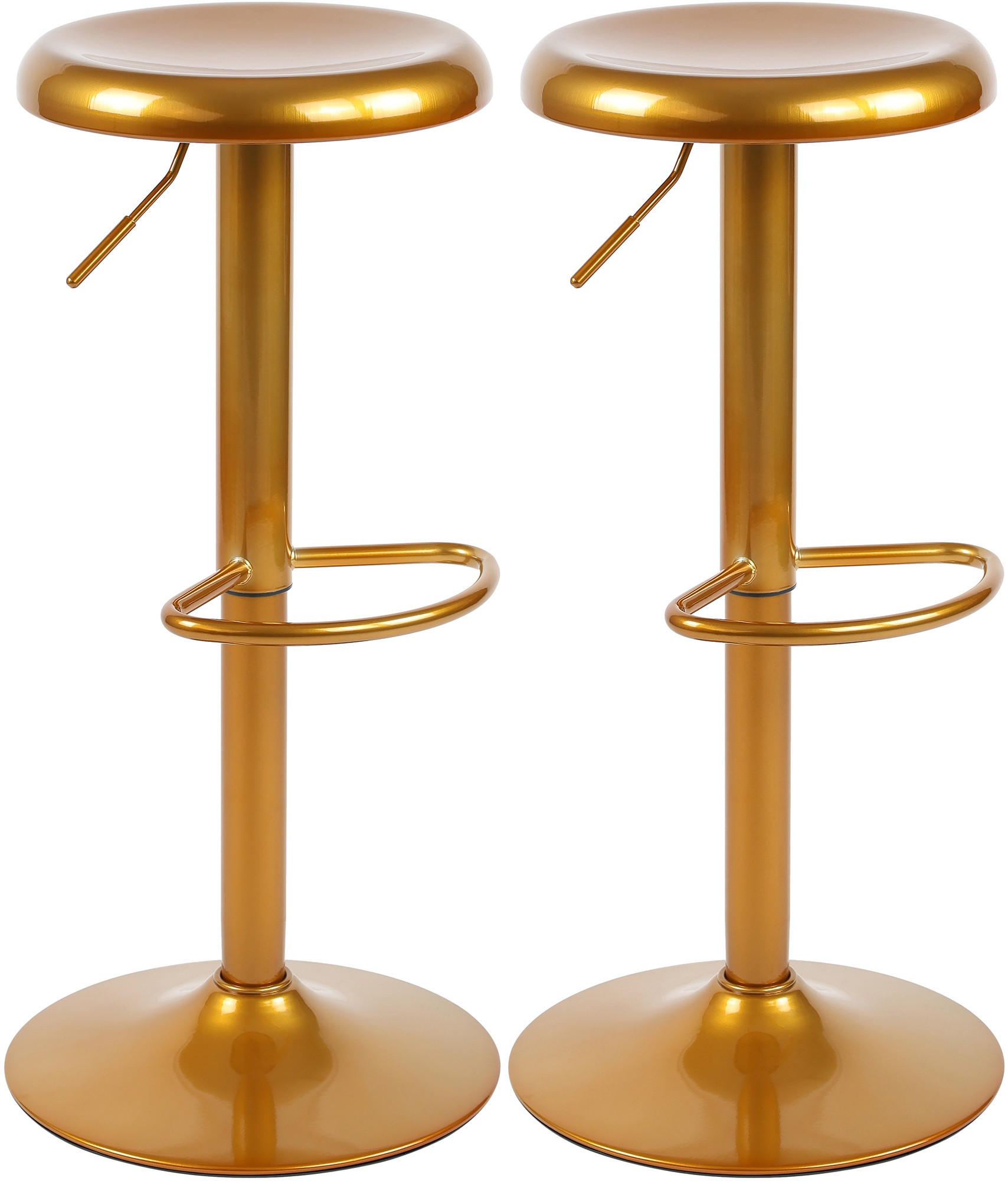 BARHOCKER 2er Set Metall Gold - Goldfarben, Metall (38.5/58/38.5cm) - CLP