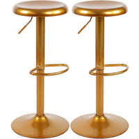 BARHOCKER 2er Set Metall Gold - Goldfarben, Metall (38.5/58/38.5cm) - CLP