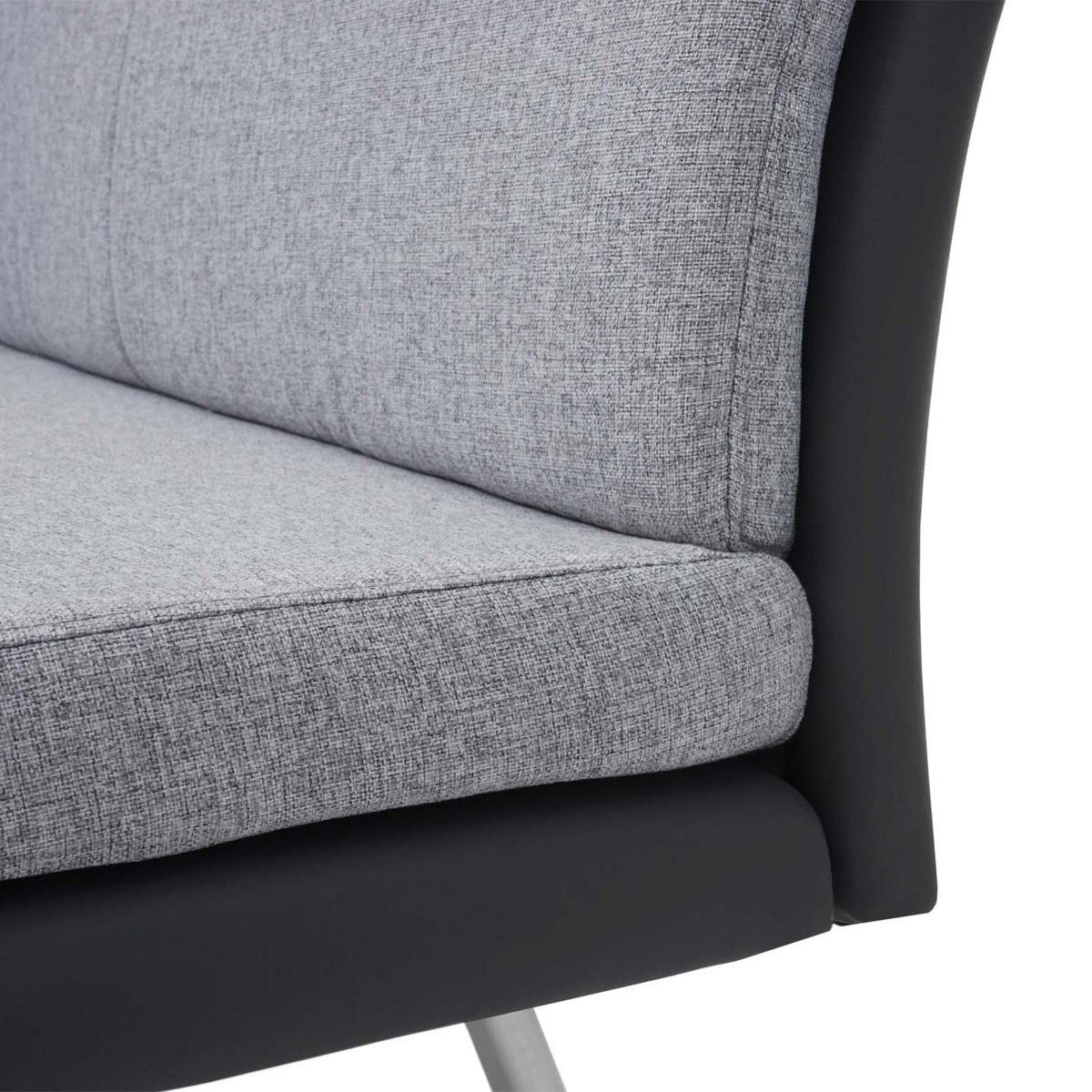 SITZBANK Grau, Schwarz - Schwarz/Grau, Textil (160/96/70cm) - MCW
