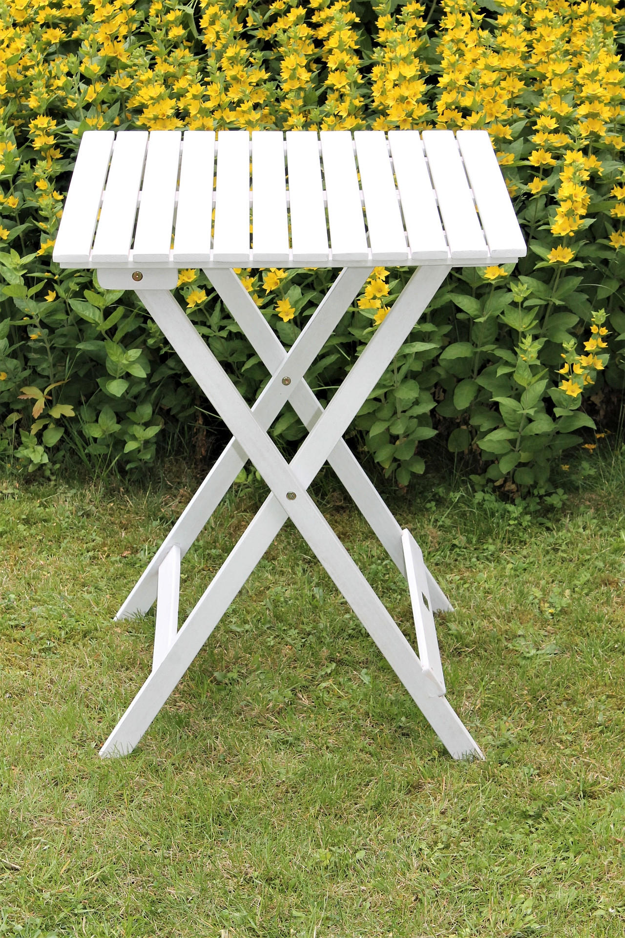 KLAPPTISCH Bistro weiß gewischt 58 - Weiß, Holz (58/58/72cm) - Sedex