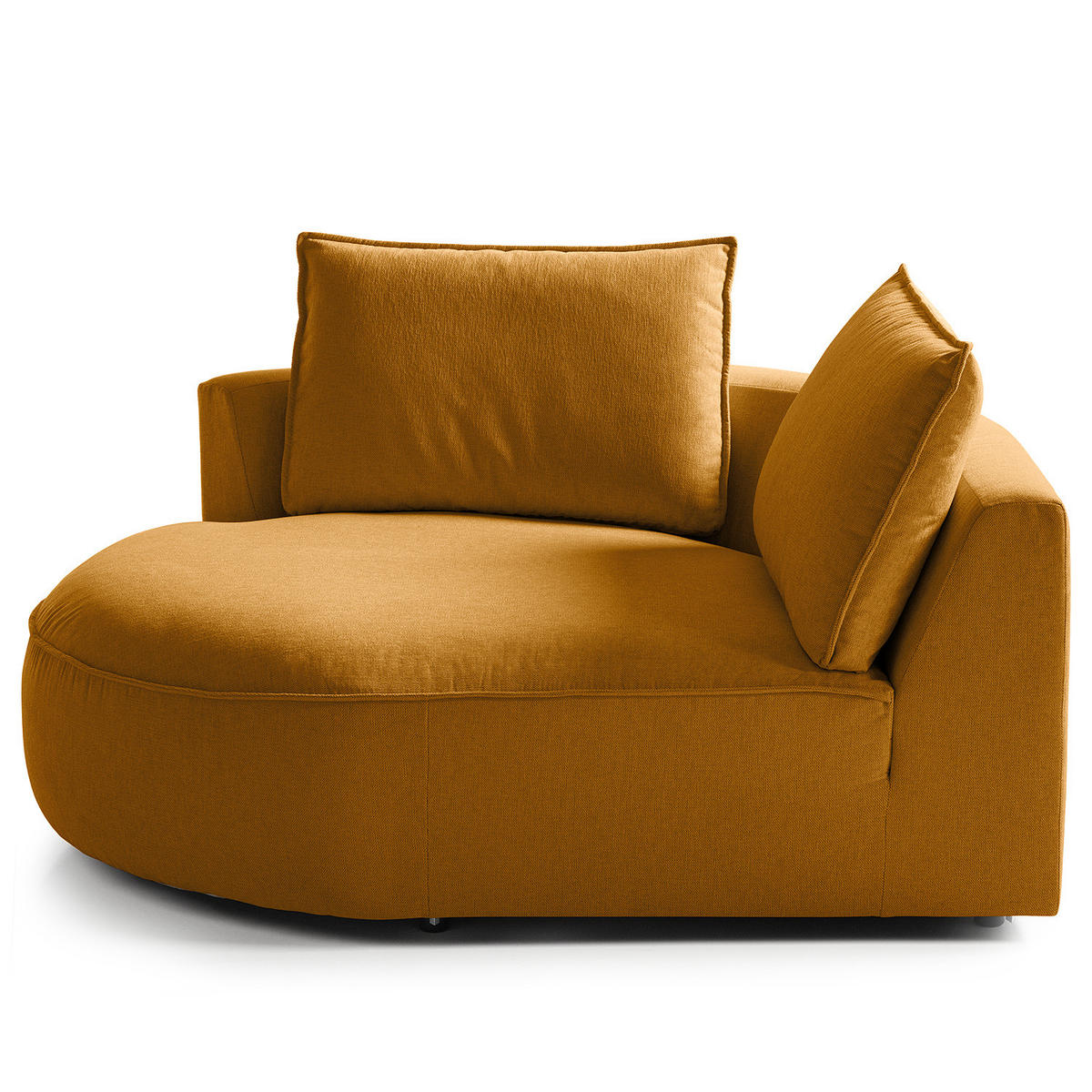 OTTOMANE - modular - Schwarz/Orange, Kunststoff/Textil (126/82/154cm) - home24