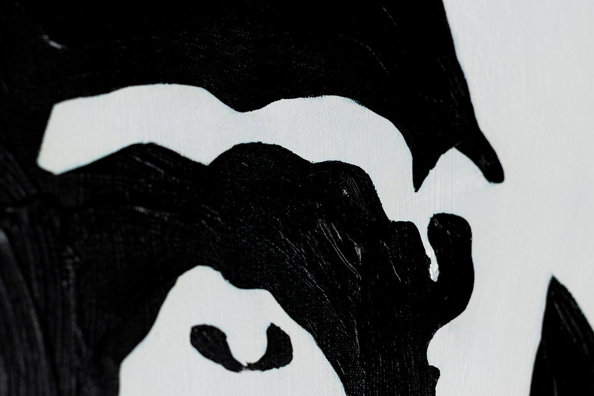 ACRYLBILD HANDGEMALT 60/90 cm - Schwarz, Holz/Textil (60/90cm) - KUNSTLOFT
