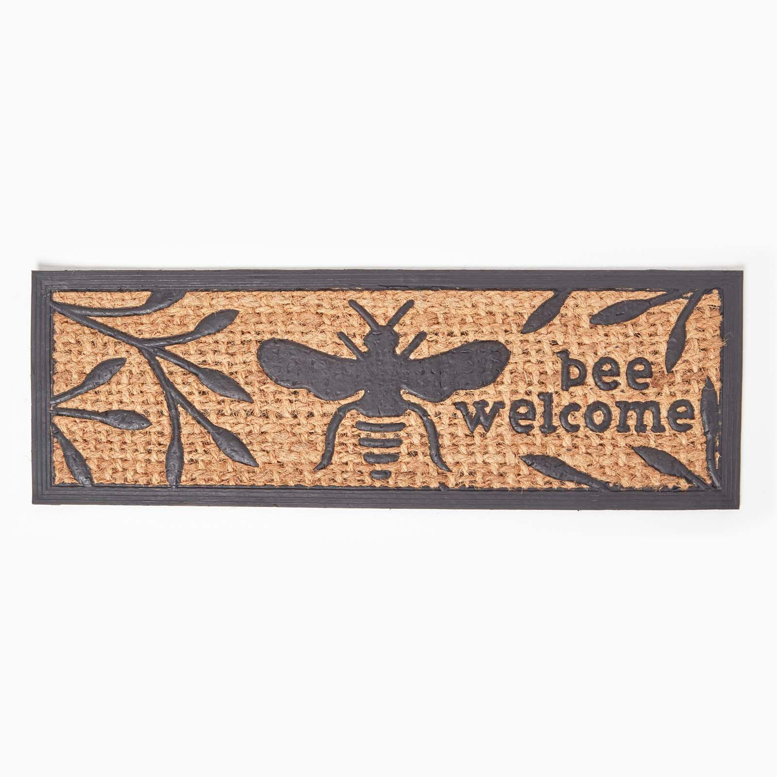 FUSSMATTE Bee Welcome, Kokos & Gummi 45/75 cm - Naturfarben, Naturmaterialien (25/76cm) - Homescapes