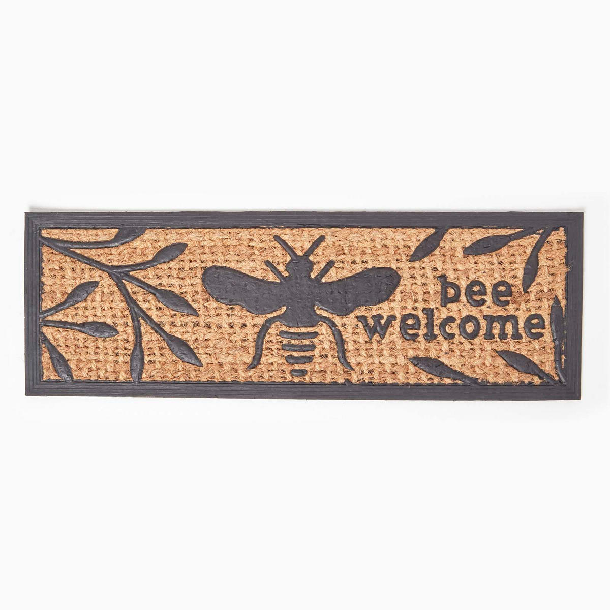 FUSSMATTE Bee Welcome, Kokos & Gummi 45/75 cm - Naturfarben, Naturmaterialien (25/76cm) - Homescapes