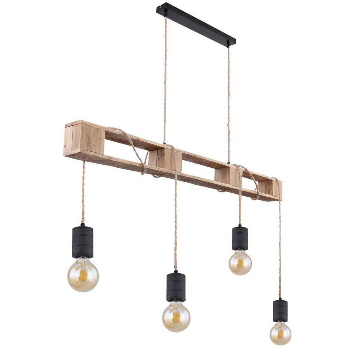 HÄNGELEUCHTE Joelle Holz Braun - Braun, Holz (121/10/120cm) - Globo Lighting