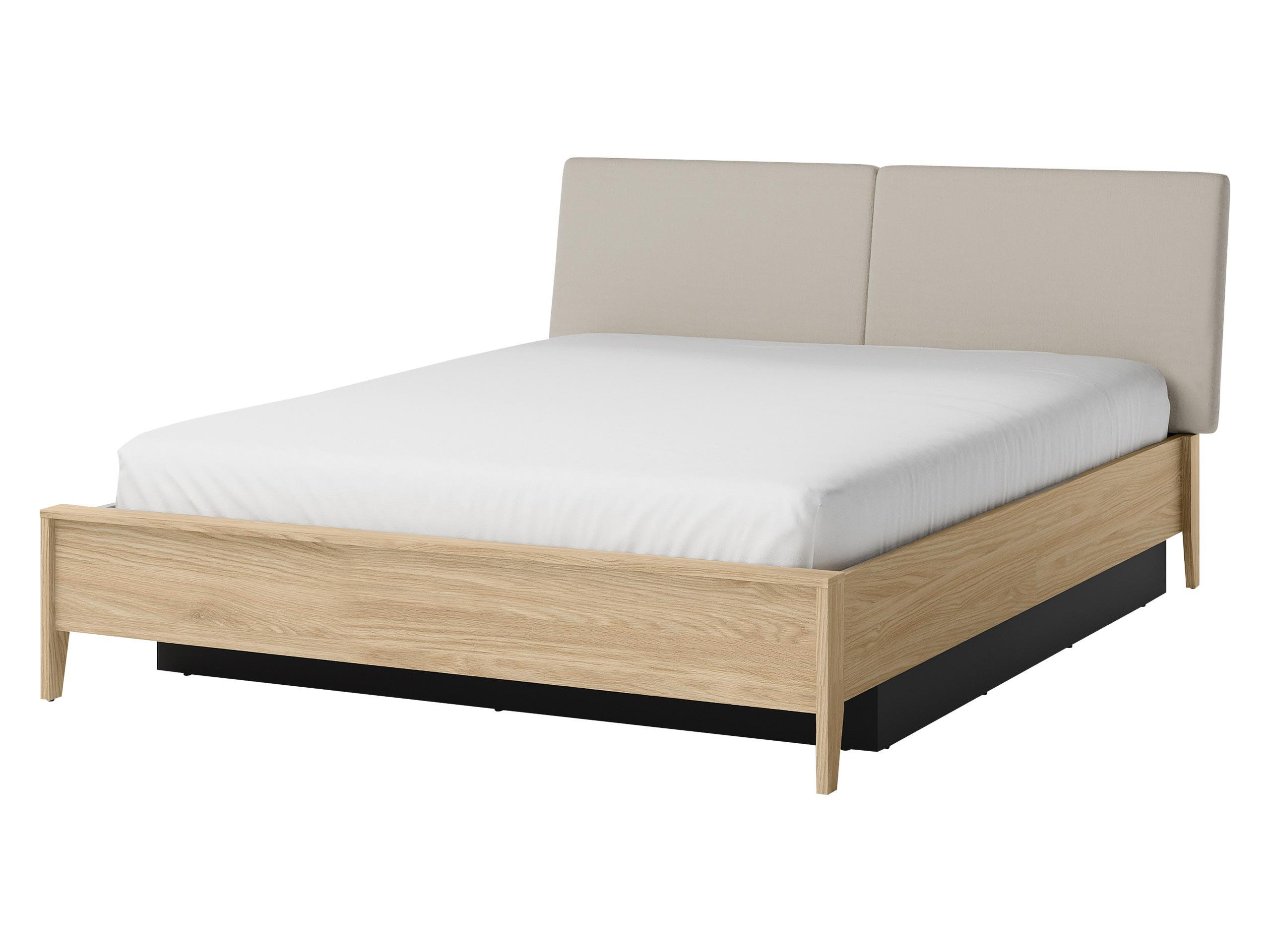BETT Snugly 160 SU02 - Eichefarben/Goldfarben, Holz/Holzwerkstoff (160/200cm) - MIRJAN24
