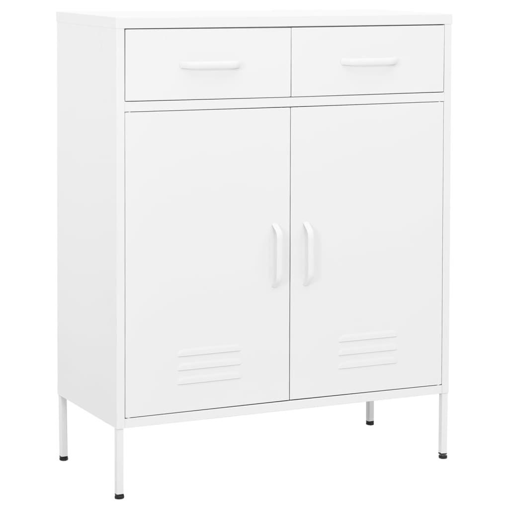 vidaXL Lagerschrank Weiß 80x101.5x35 cm