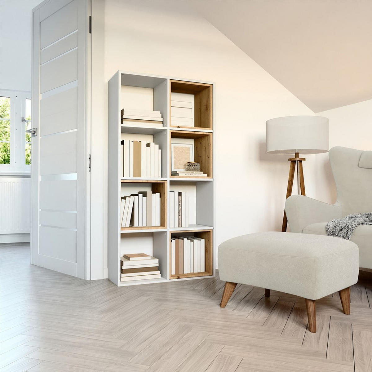 BÜCHERREGAL Weiß 147/75/30 - Weiß, Holzwerkstoff (147/75/30cm) - RAUMHIRSCH FURNITURE