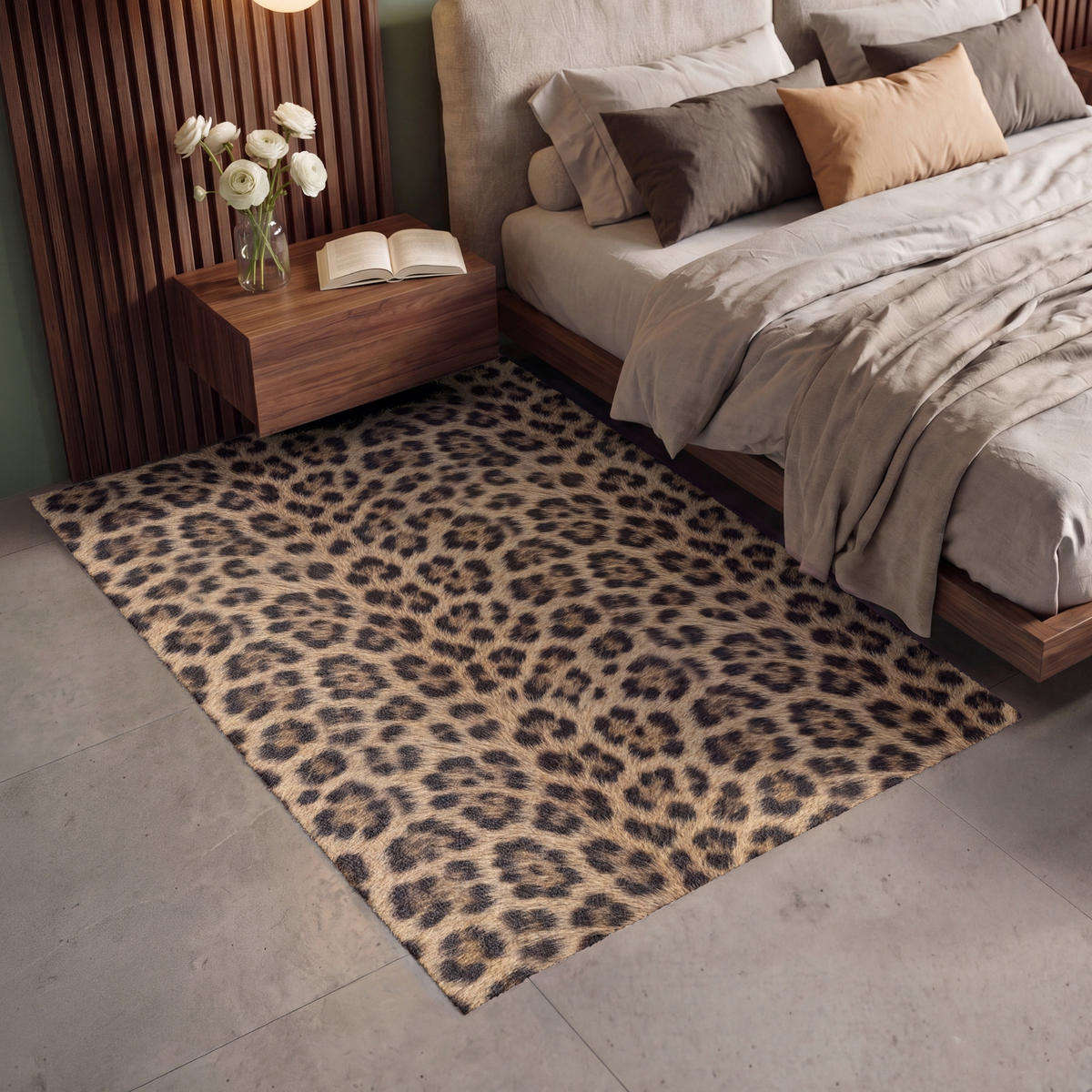 KOBERCE - Leopard - Kabát - Klasický - Hnedý - 140x200 cm - hnedá, textil/plast (140/0.4cm) - OnlyWow