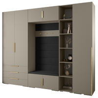 GARDEROBEN-SET 236,7/290/47 - Kaschmir/Goldfarben, Holz/Kunststoff (290/236.7/47cm) - Abiks Möbel