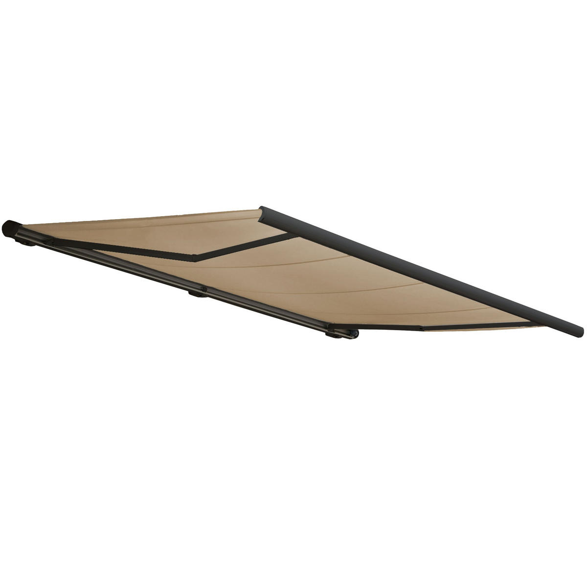 ELEKTRISCHE KASSETTENMARKISE Cremeweiß, Anthrazit - Anthrazit/Weiß, Textil (400/23/300cm) - MCW