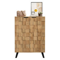 SCHUHSCHRANK 80,5/109,5/35 cm Holzfarbe aus Spanplatte mit verstellbaren Einlegeböden - Naturfarben, Holzwerkstoff (80.5/109.5/35cm) - OKMYHOME