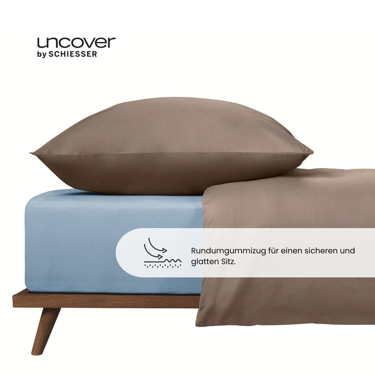 SPANNBETTLAKEN New Jersey - 100% Baumwolle - 100x200 cm - Hellblau - Hellblau, Textil (100/200cm) - Uncover by Schiesser