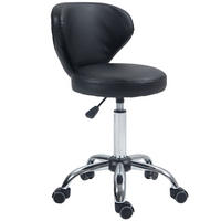 ROLLHOCKER höhenverstellbar 51-66 cm Schwarz - Schwarz, Metall (45/88/54cm) - Meubliv