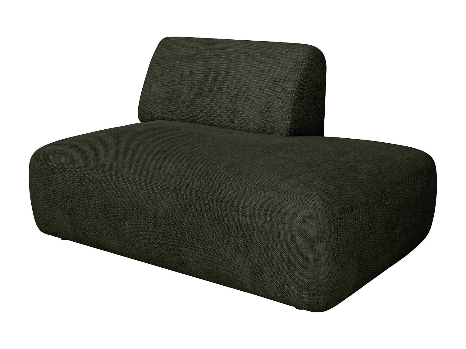 RECAMIERE ohne Schlaffunktion - 1 Person - stoff - grün Pogni - Grün, Textil (130/73/97cm) - Vente-Unique