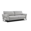 SOFA LOREM 3-Sitzer mit Schlaffunktion, hellgrau - Hellgrau/Schwarz, Holz/Textil (232/90/107cm) - Courtois Laville