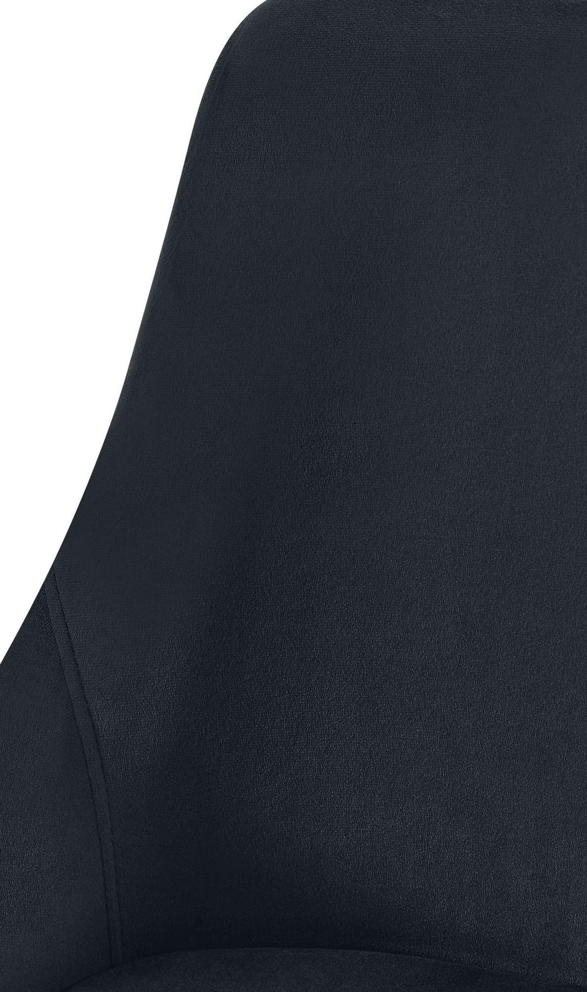 STUHL Samt Schwarz - Goldfarben/Schwarz, Textil (50/86/53cm) - CLP