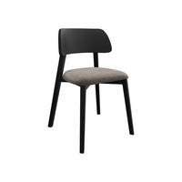 POLSTERSTUHL Dario, Holzfarbe: Schwarz - Schwarz/Grau, Holz/Textil (47/80/50cm) - MIRJAN24
