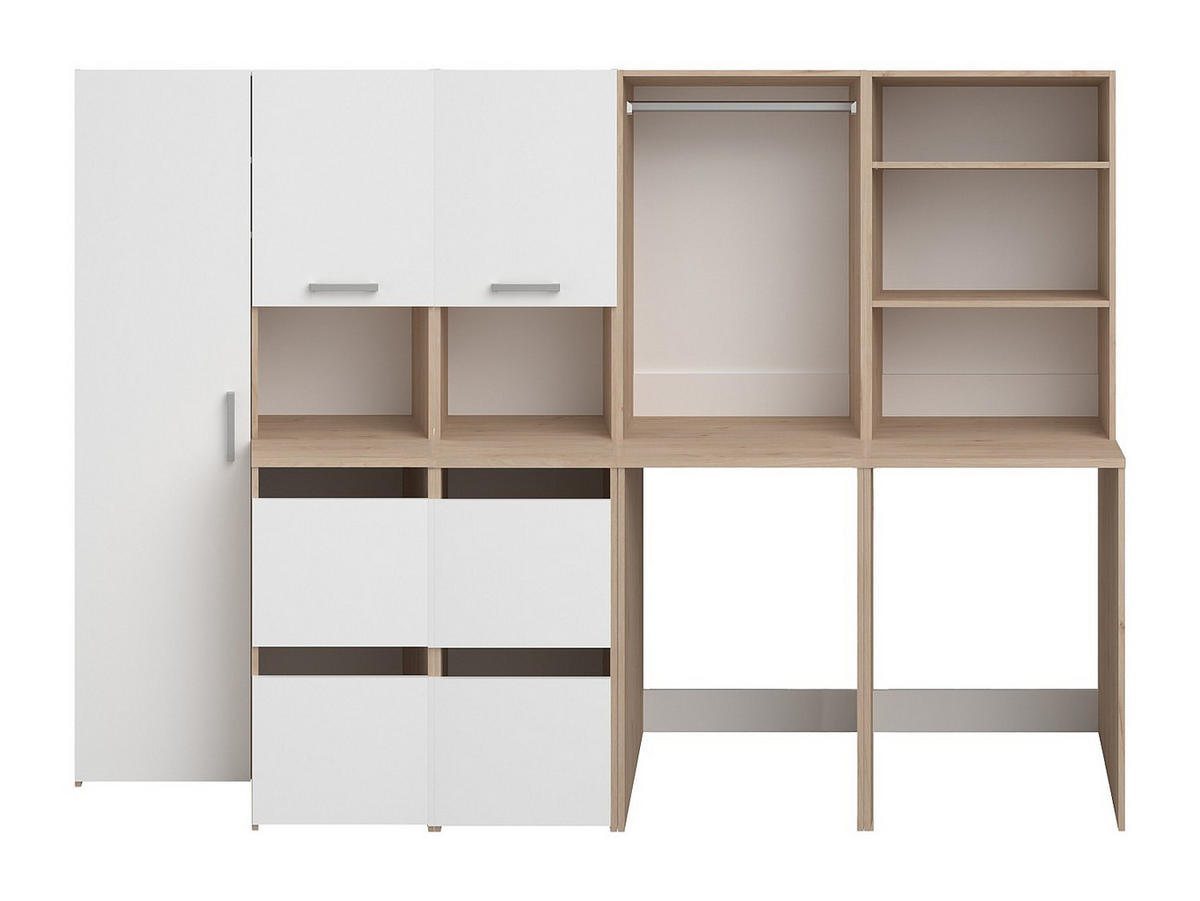 WASCHMASCHINENMÖBEL - 269 cmcm x 66.8 cmcm - Holz, Platte - Naturfarben Hell, Weiß - ERKANO - Naturfarben/Weiß, Holz (269/184.4/66.8cm) - Vente-Unique